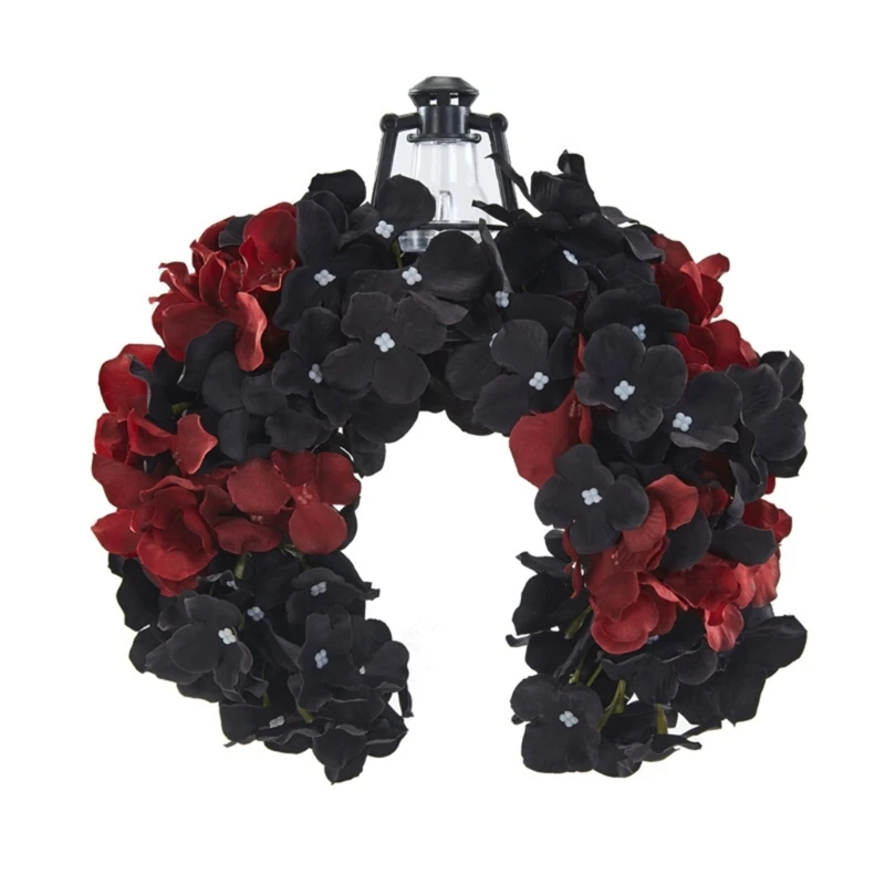 

Gothic Flowers Headband with Horse Decors Halloween Hair Accessories Dropship