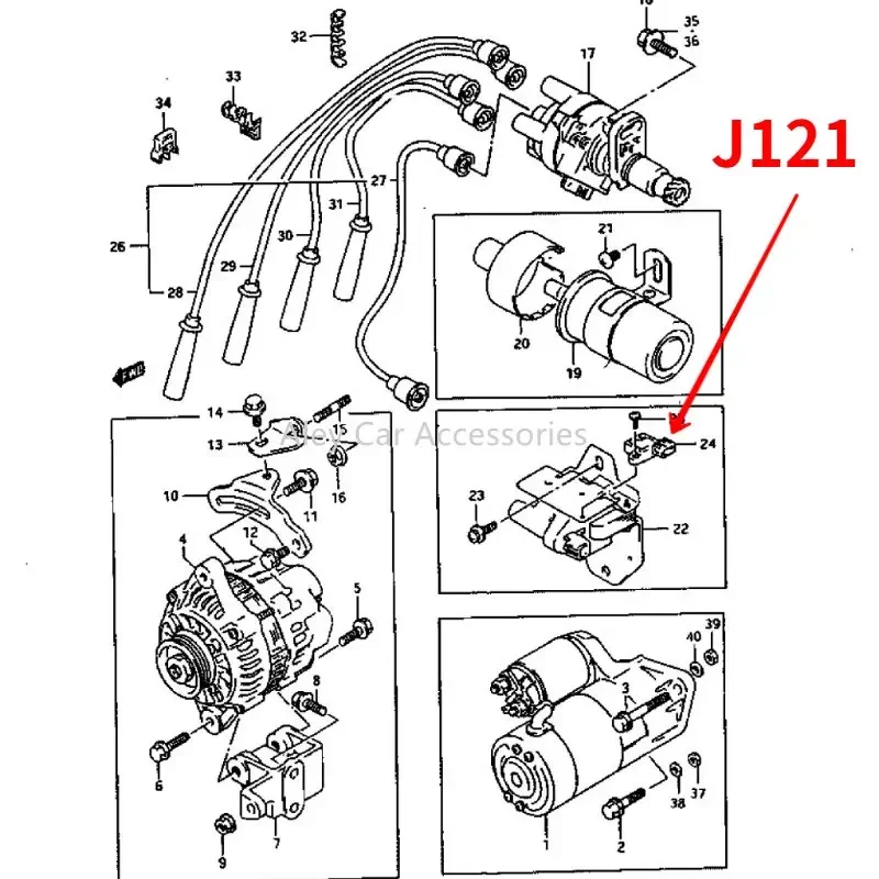 J121 MD184475 33370-64B11 27360-32810 27360-32800 Ignition Control Module For Hyundai For Chevrolet Geo Metro For Mitsubishi