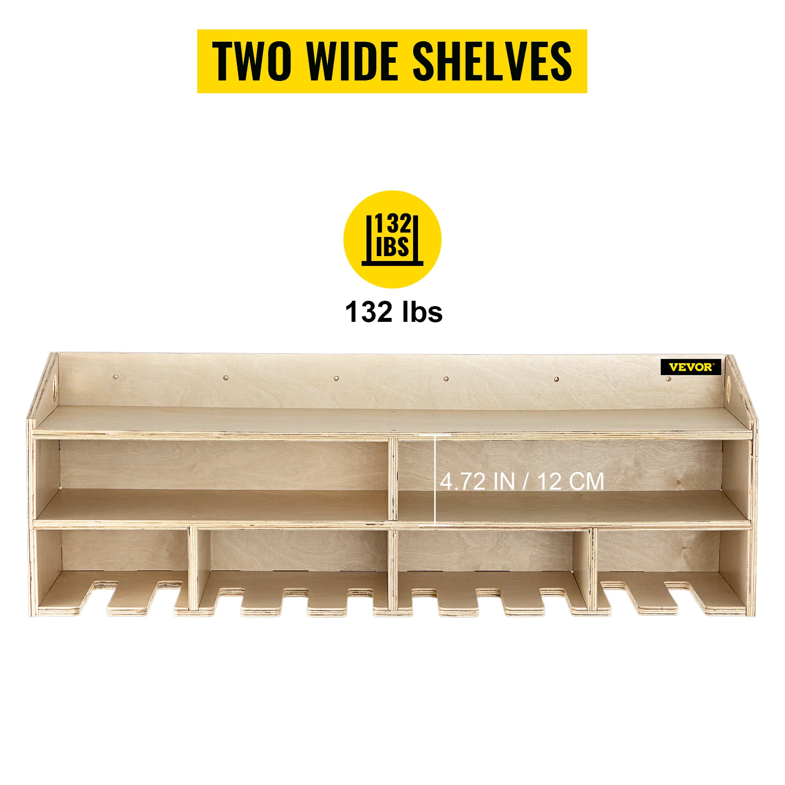 VEVOR Power Tool Organizer supporto per trapano da parete con 5 slot per appendere la stazione di ricarica cassetta degli attrezzi in legno per cacciavite a chiave