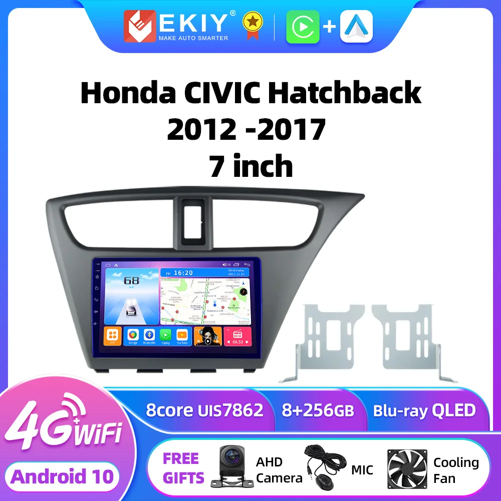 

EKIY T7 Android Radio For Honda CIVIC Hatchback 2012-2017 7inch Stereo Car Radio Multimedia Video Player AI Voice Carplay 2din