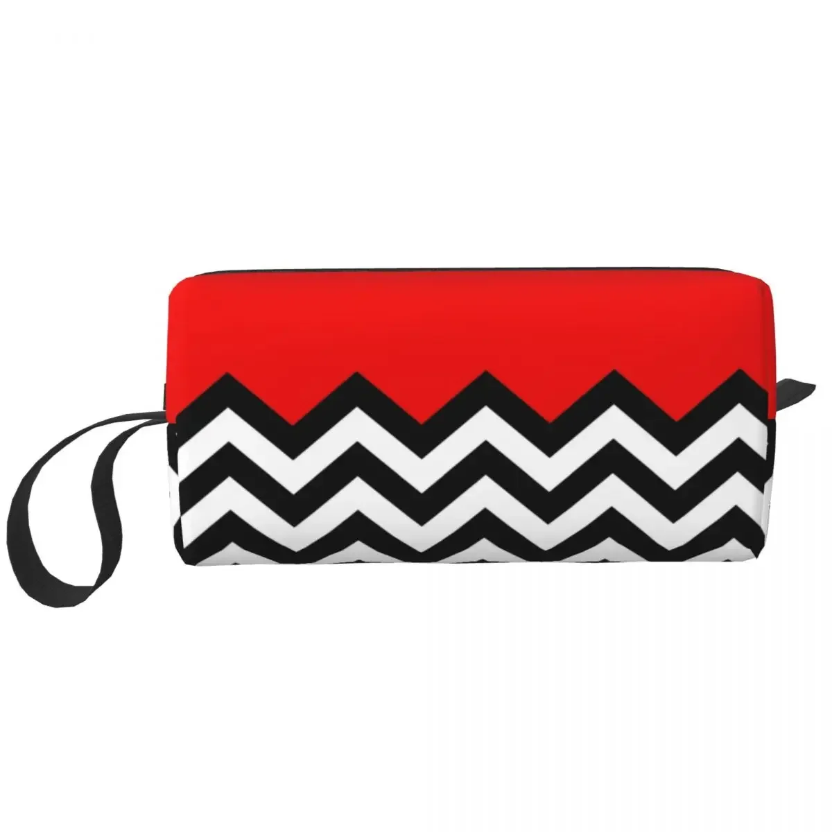 Modern Twin Peaks Geometric Zigzag Makeup Bag for Women Travel Cosmetic Organizer Kawaii Bohemian Storage Toiletry Bags