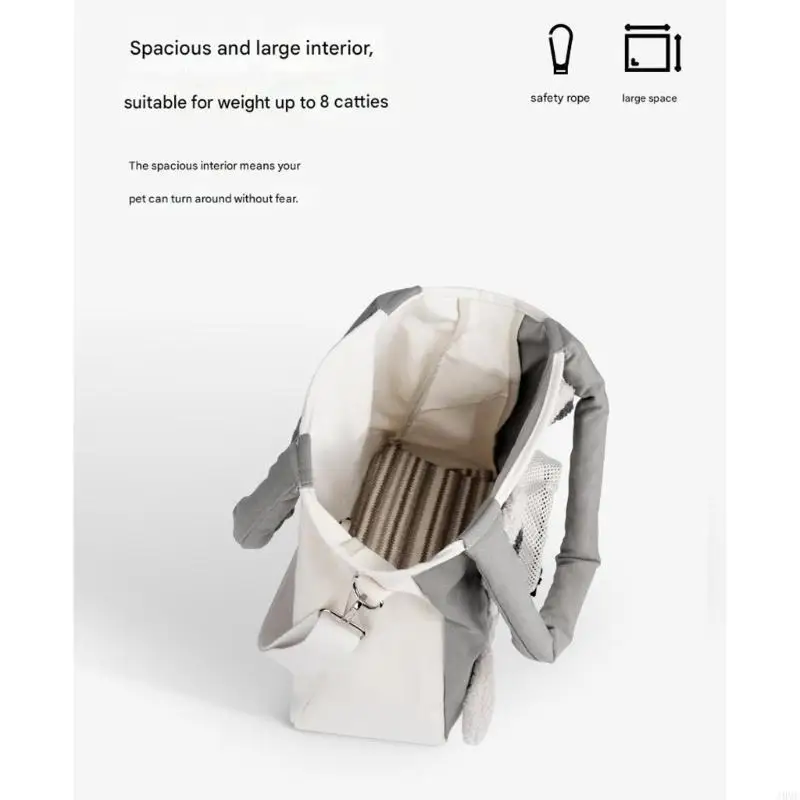 

Удобная холщовая сумка-переноска для домашних животных с открытым верхом для маленьких собак и кошек J0MC