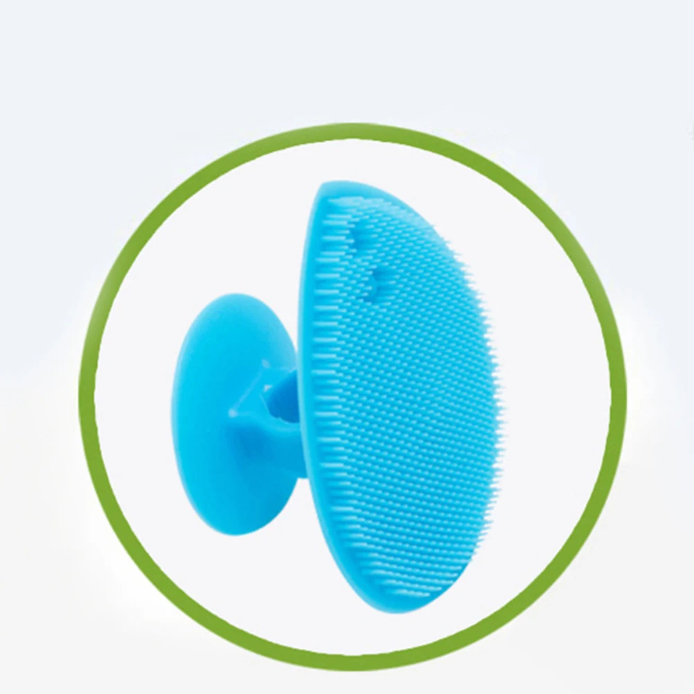 

4pcs Silicone Facial Cleansing Brush Non-Slip Handle Anti-Bacterial Sensitive Skin Wash Face Pad Body Scrubber Fruit Cleaner