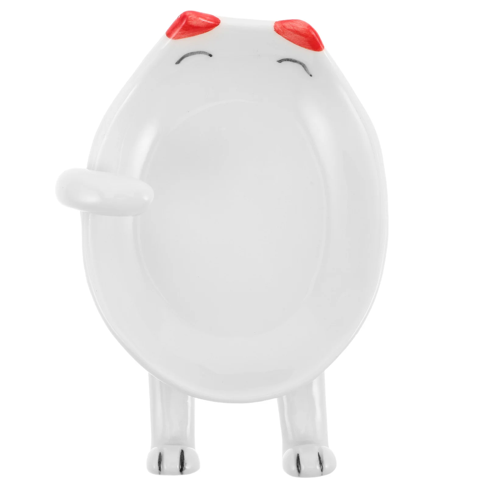 

Cat Design Spoon Chopstick Holder Ceramic Kitchen Storage Space Saving Tableware Rest Chopstick Organizer