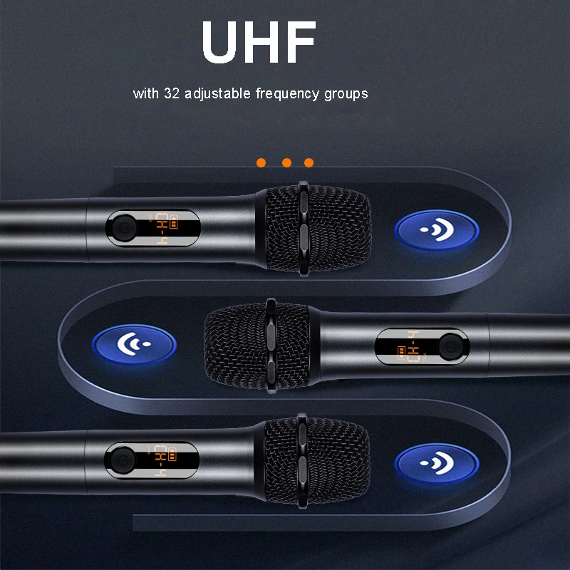 Diez artículos TLF Xtuga S3 sistema con micrófono de Karaoke de 2 canales recargable de alta calidad UHF inalámbrico de mano conector de 6,3mm excelente