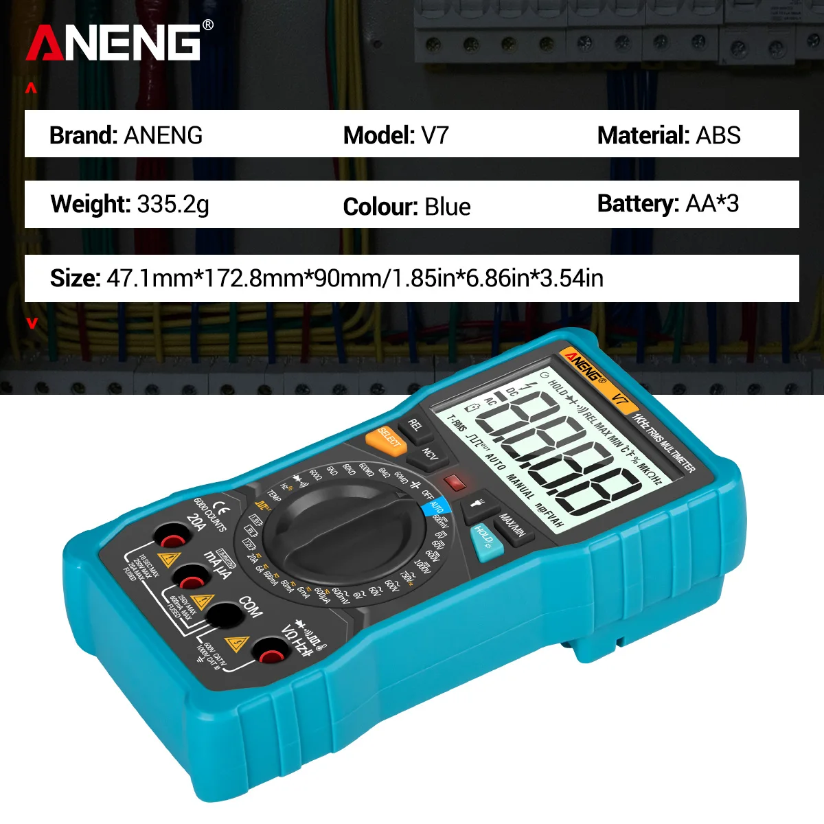 ANENG V7 Standard Digital Multimeter 6000 Counts Avometer Transistor Capacitor Tester Multimetro Digital Profissional Lcr Meter