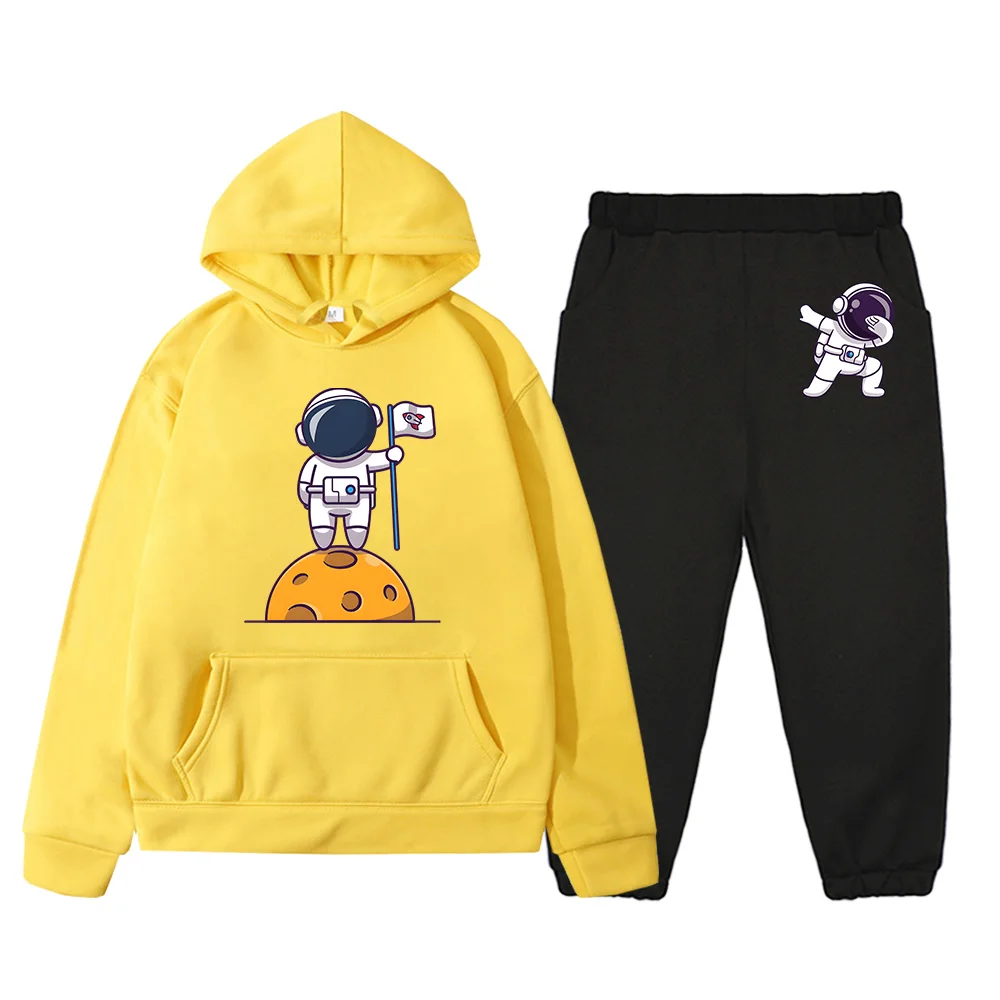 

Astronaut 2024 New Kids Clothes Cartoon Hoodies Children's Suits Autumn Winter Anime Long Sleeved Pant Sets Girls Sweatshirts