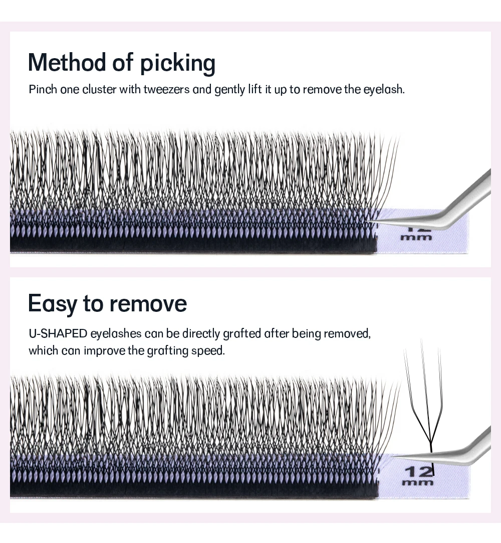 NATUHANA U-förmige 3D 4D 5D Wimpernverlängerung YY Lashes Superweiche, vorgefertigte Volumen-Fächerwimpern C/D natürliche Wispy Lash – Detail 6