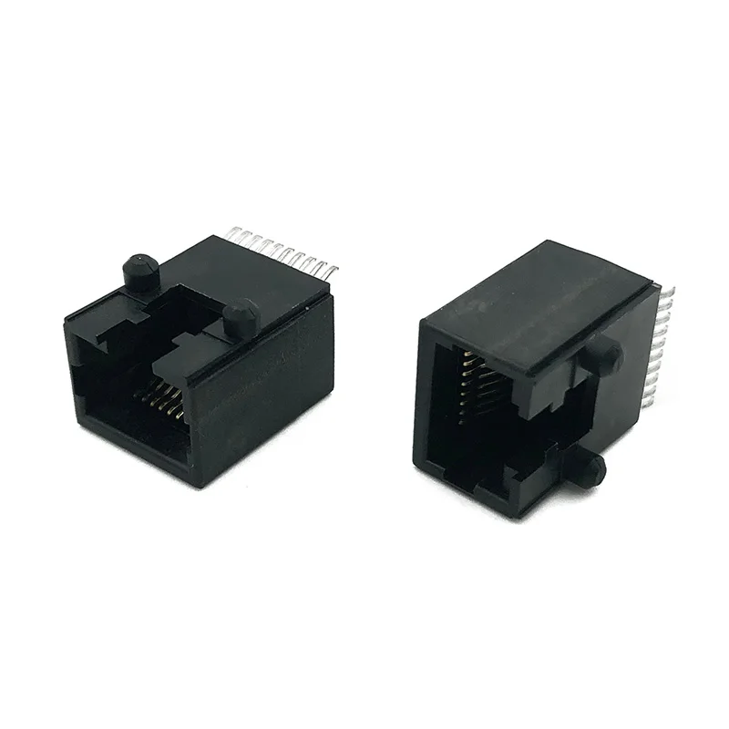 

10PCS RJ50 network port ultra-thin network connector with 10P10C interface base and plastic pins SMT socket