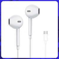 Original Wired Earphones For iPhone 16/15/14/13/12/11 Pro Max 7/8Plus XR/XS/X iPad In-Ear Earbuds Lightning USB-C Earphone