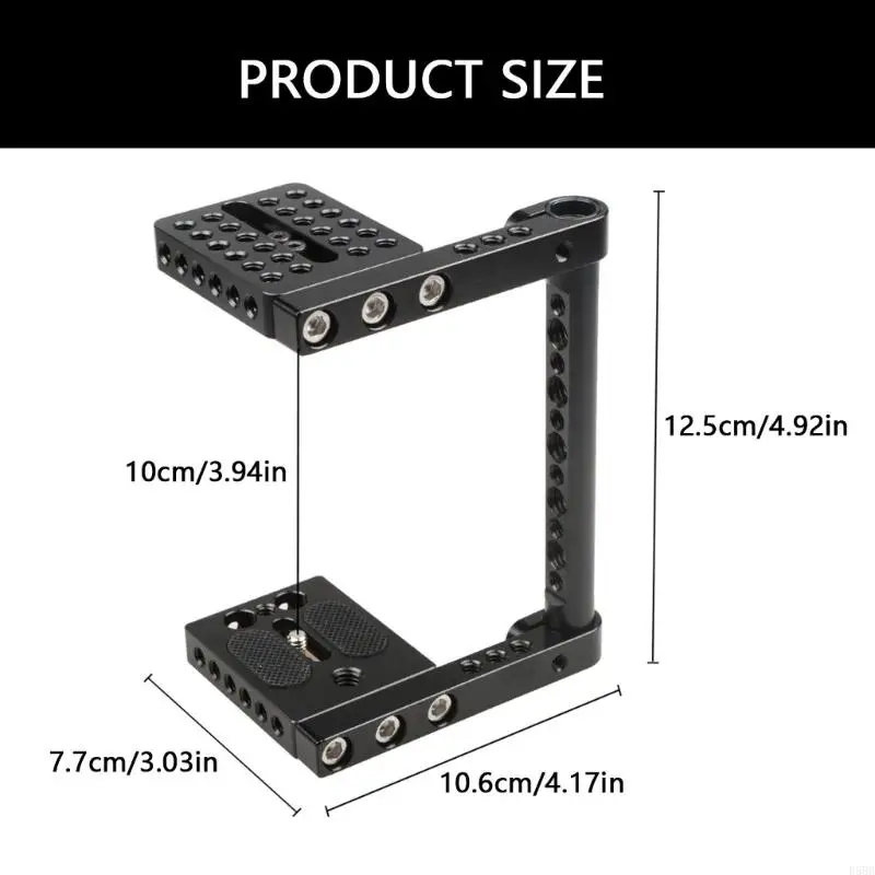 D5BB Verstellbare Kamera Käfig Handgriff kalte Schuhhalterung für große DSLR -Kameras Schnellfreisetzungen Käsestangenzubehör