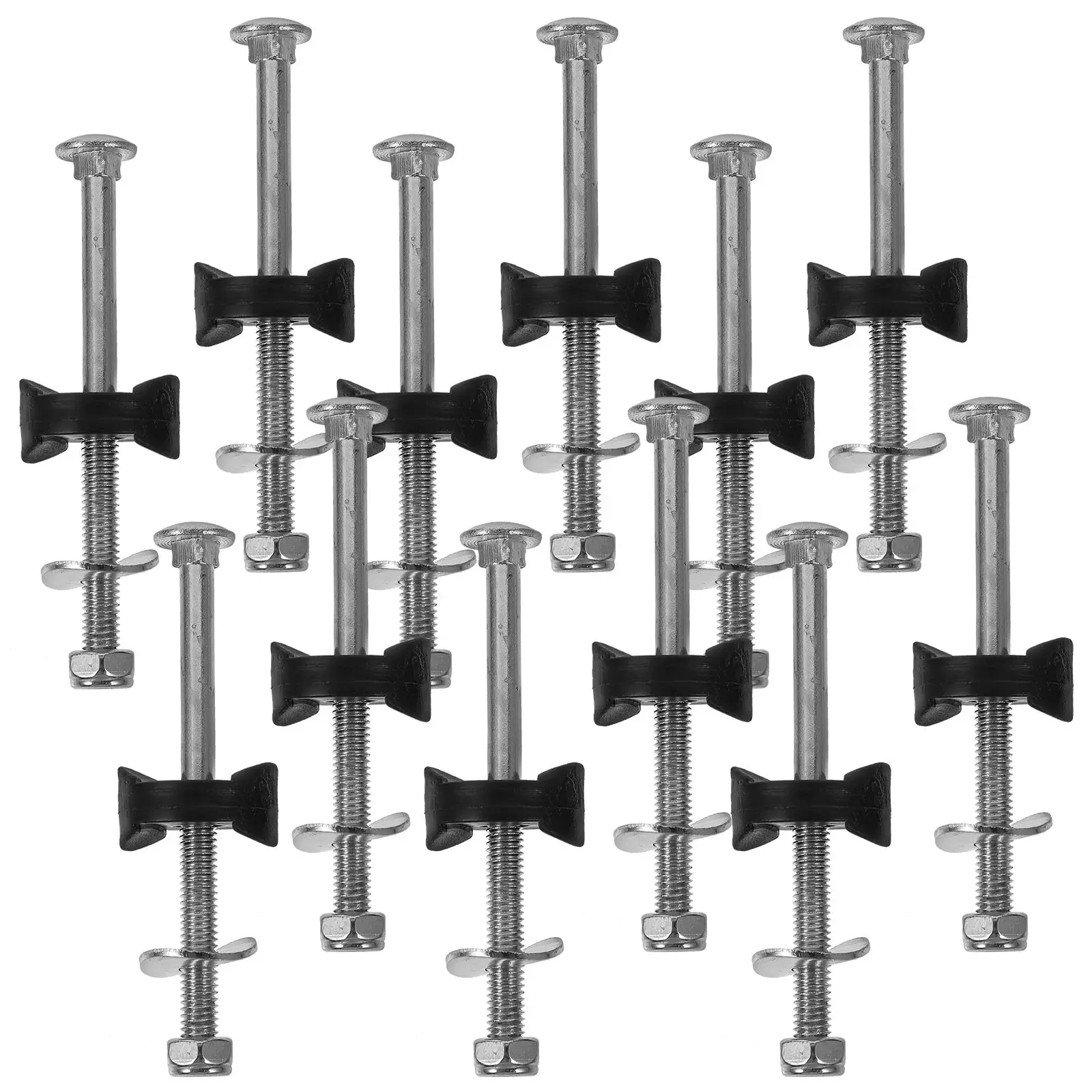 

12 Pcs Trampoline Accessories Sturdy Galvanized Steel Fixing Screws Replacement Parts Nuts Tools for Bounce Enclosure Stability