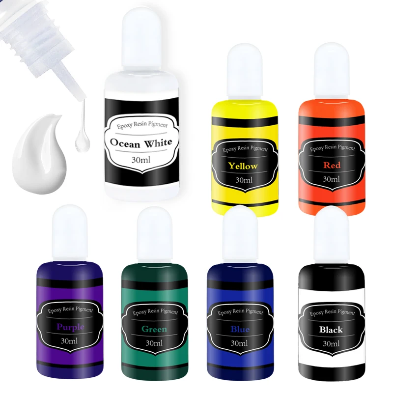 1 piece 30ml / 1.01oz epoxy resin color paste – 7-color resin pigment paste, ideal for DIY art and craft creation