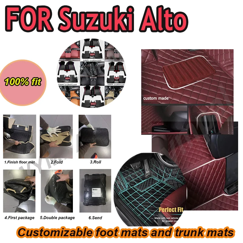 

LUXURY Car Floor Mat For Suzuki Alto HA36S 2015~2021 Anti-dirt Pad Carpet Leather Mat
