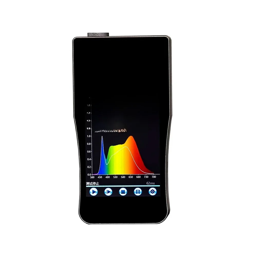 Portable spectrometer Wavelength display finger Color temperature tester Spectral detector can be connected to computer