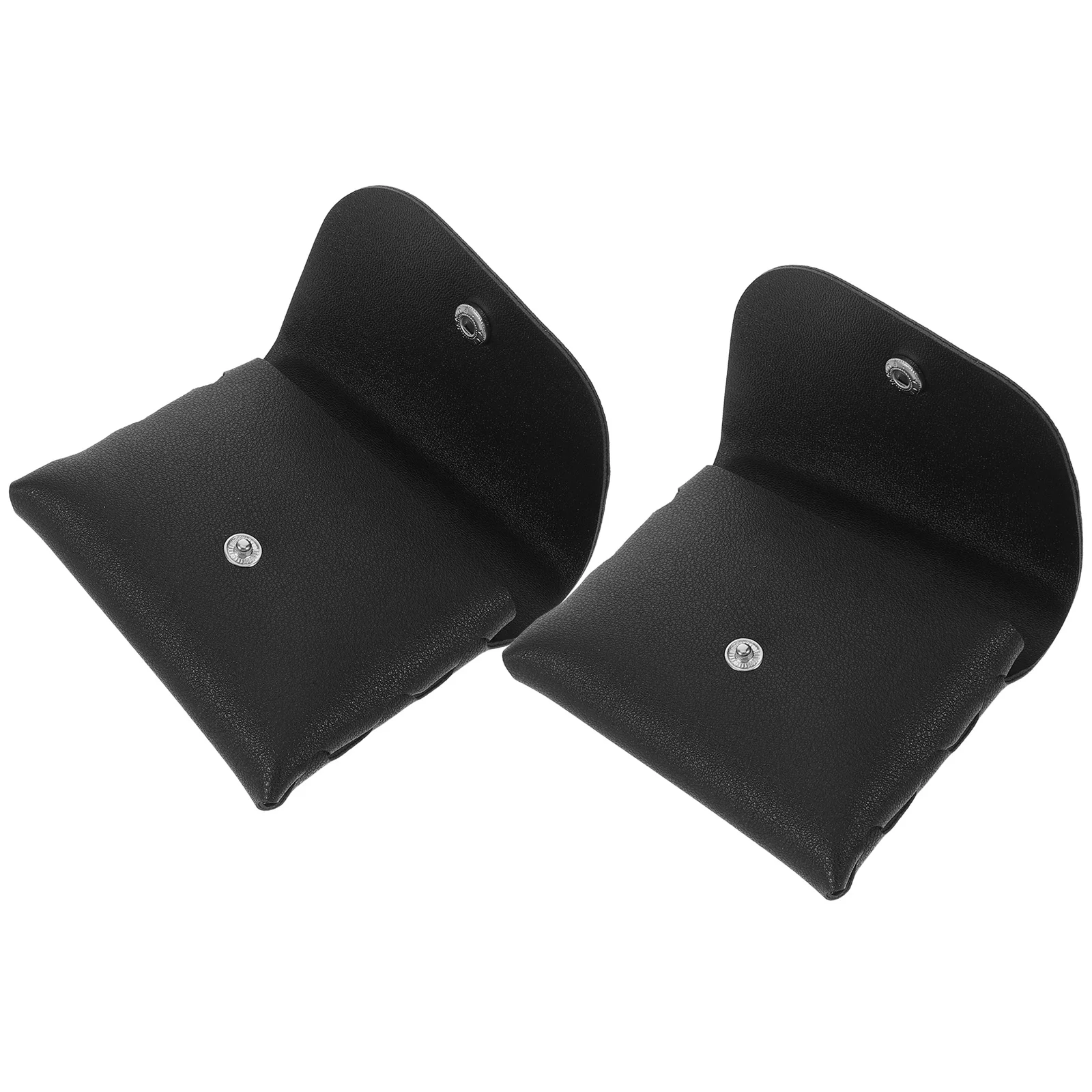 

2Pcs Foldable Glass Storage Bags Portable Sunglasses Cases Black Lightweight Soft Eyeglass Case Organizer Travel Daily Use