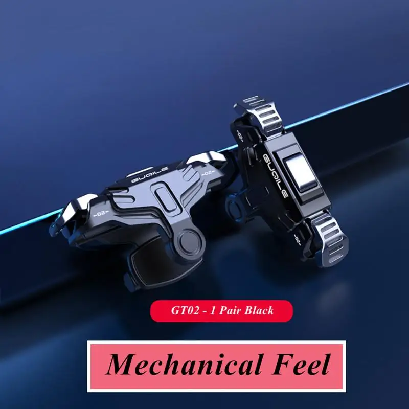 Gt02 Joystick de Tiro Móvel, Game Trigger, Compatível para Pubg Aim, Controlador de Botão de Tiro, Gamepad para iPhone, Android, 2PCs