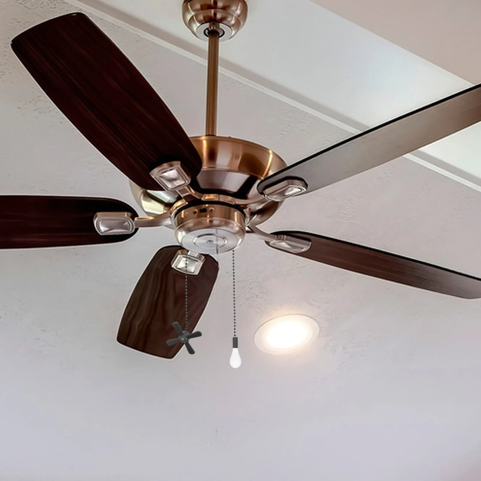 

2Pcs Ceiling Fan Pull Chains Vintage Decorative Fan Chain Pull Replacement Extenders for Lights and Home Light Chain Pulls