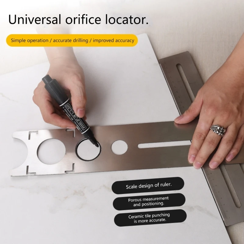 Localizzatore fori universale portatile Localizzatore fori per piastrelle in ceramica per piastrelle Legno Plastica del