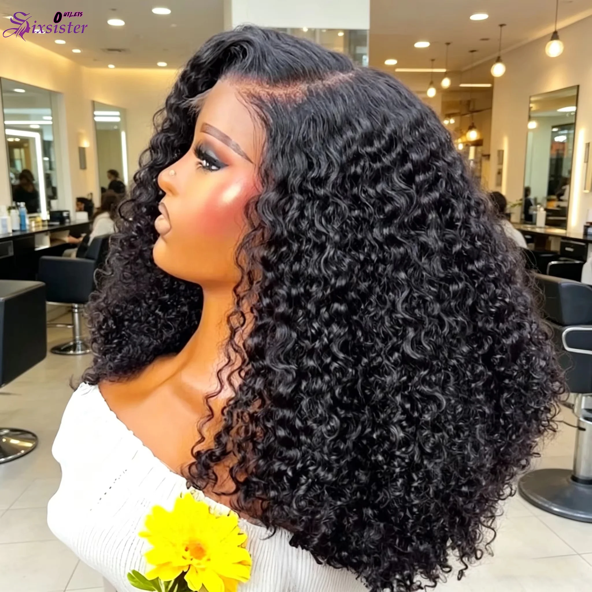 250% Dichte Deep Wave Kurze Bob-Perücke 100% Echthaar 13X4 Lace Frontal Perücke 4x4 Lace Closure Bob-Perücke Vorgezupfte Brasilianische Bob-Perücke