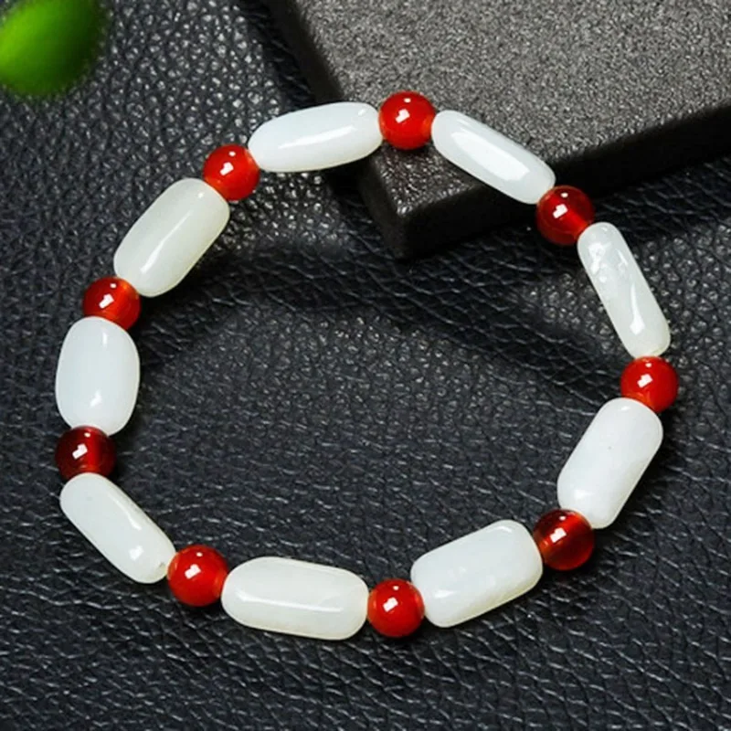 

New Natural Gold Silk Jade Bracelet, Fashionable and Versatile Temperament Unisex Jewelry