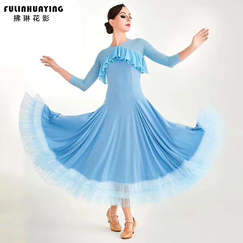 

2025 Ballroom Dance Dress New National Standard Waltz Friendship Dance Professional Competition Performance Dress