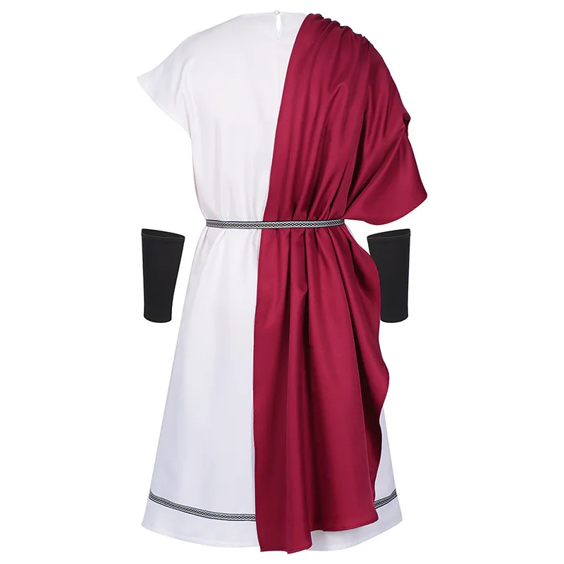Toge Romaine Bordeaux Homme avec Ceinture et Bandeau – photo 4