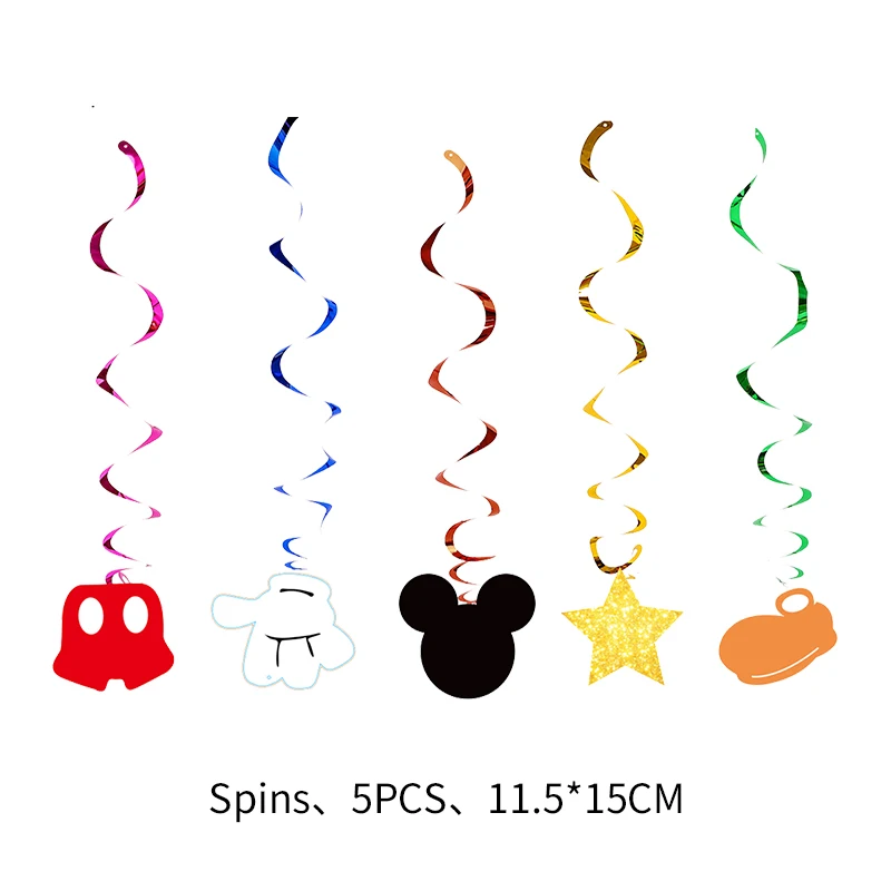 Mickey Mouse Birthday Party Decorations Tableware Set Plates Cups Bag Straws Card Balloon DIYSticker Backdrop Party Supplies