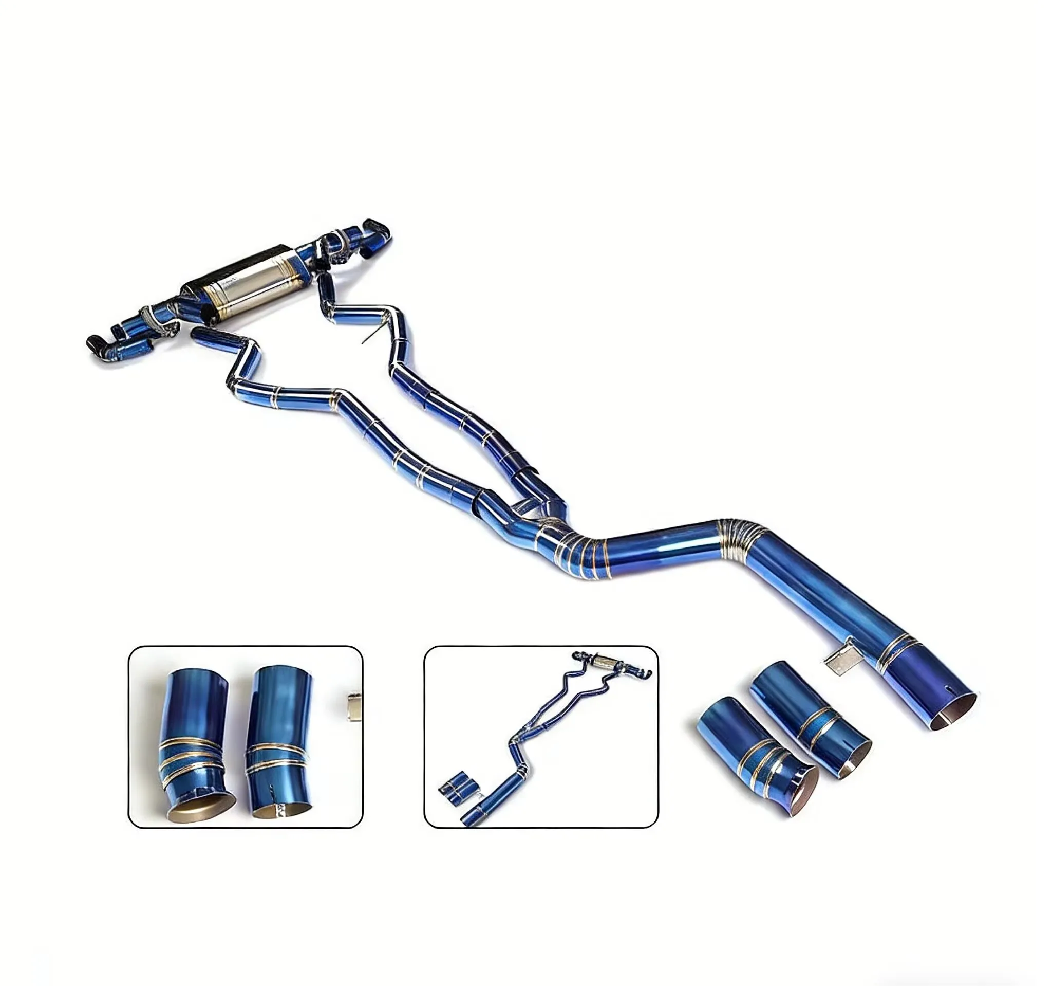 

Suitable for BMW M440/M440i 3.0T 2020-2024 Titanium Exhaust System Muffler Exhaust Pipe with Valve Cat Back Exhaust