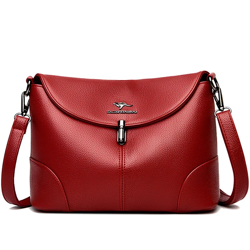 Leather Casual Crossbody Bags for Women 2024 Ladies Luxury Designer Handbag High Quality Shoulder Bag Sac Cross Body Bag Woman