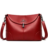 Bolsos cruzados informales de cuero para mujer, bolso de diseñador de lujo, bolso de hombro de alta calidad, bolsa cruzada para mujer 2024