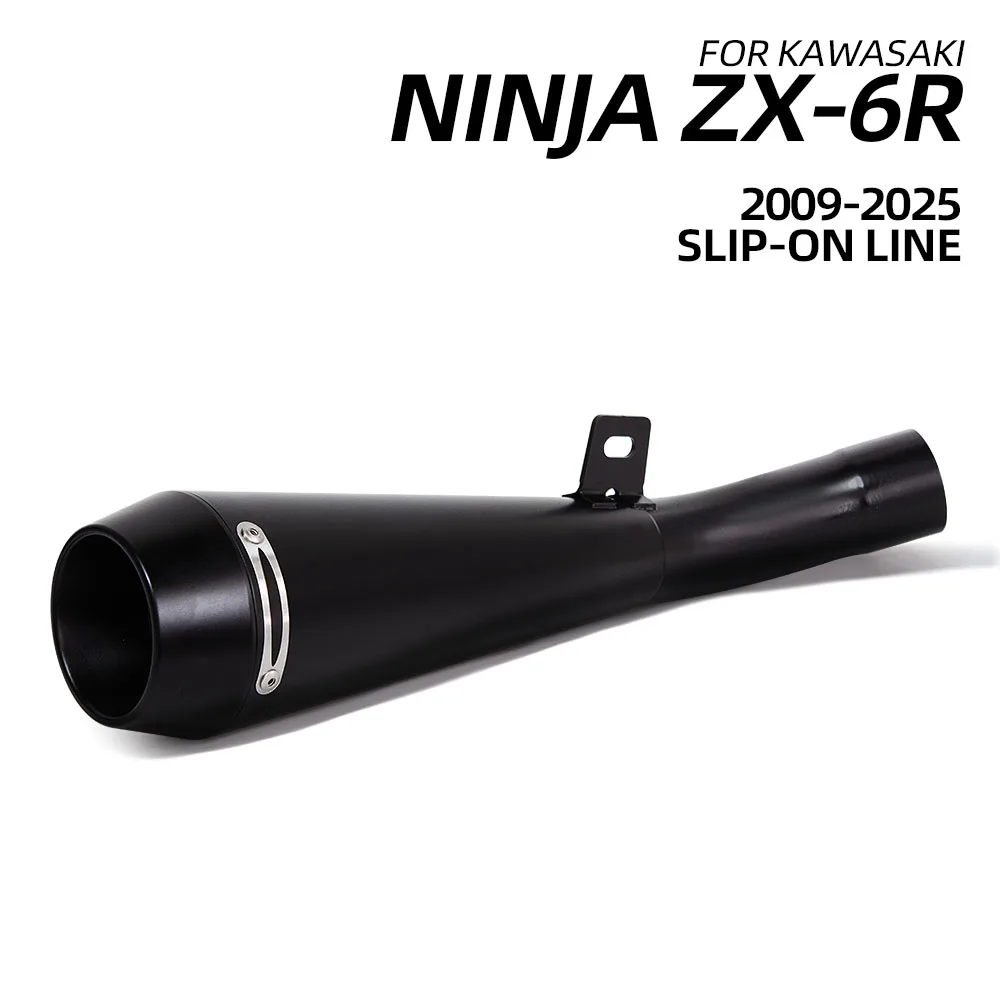 

For Kawasaki Ninja ZX-6R ZX636 2009-2026 Motorcycle Exhaust Slip on Line Muffler Sport Bike Escape Kit