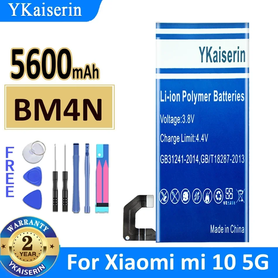 5600mAh YKaiserin Battery BM4N For Xiaomi Mi 10 Mi10 5G for xiaomi10 Bateria