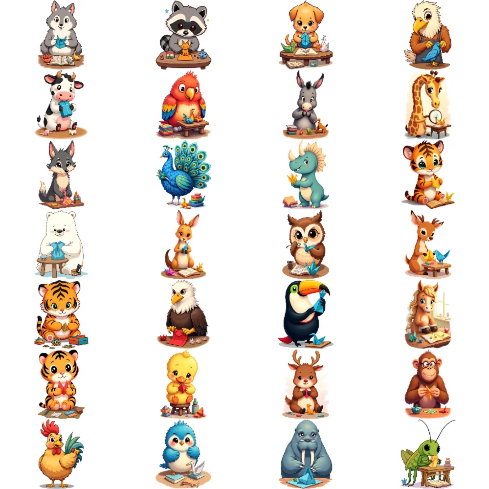 28 قطعة الوشم المؤقت على شكل حيوانات كرتونية للبنين والبنات لطيف النمر الفيل القرد مقاوم للماء ملصقات وشم درجة الحرارة وهمية