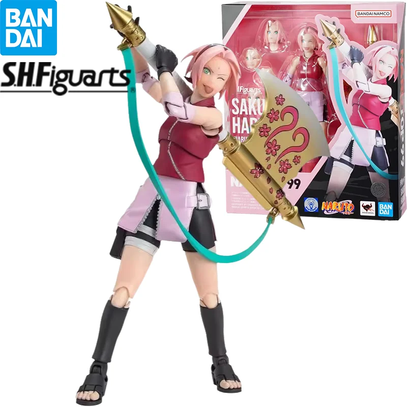 

In Stock Bandai S.H.Figuarts Naruto Sakura Haruno NarutoP99 Edition action figure Anime Model Figurals Brinquedos Toys Gift Boy