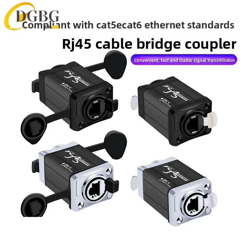 1pc RJ45 Feedthrough Coupler,STP RJ45 CAT6 Network Female Straight Coupler Converter Ethernet Extension Adapter