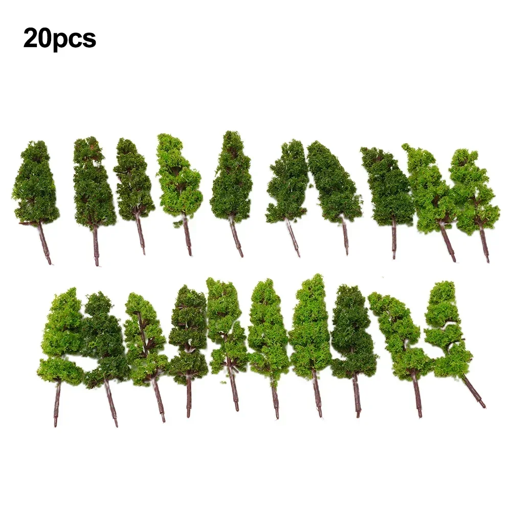 20pcs Model Trees Train Railroad 1:200 Scale Tree  Scenery Miniature Landscape Artificial Miniature Tree Sandtable Model Scenery