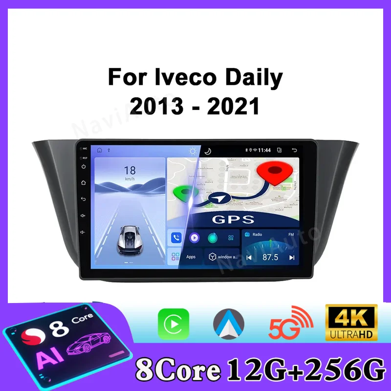 For Iveco Daily 2013 - 2021 Car Radio Android Intelligent Automotive Multimedia Player GPS Navigation Carplay Screen Auto Stereo