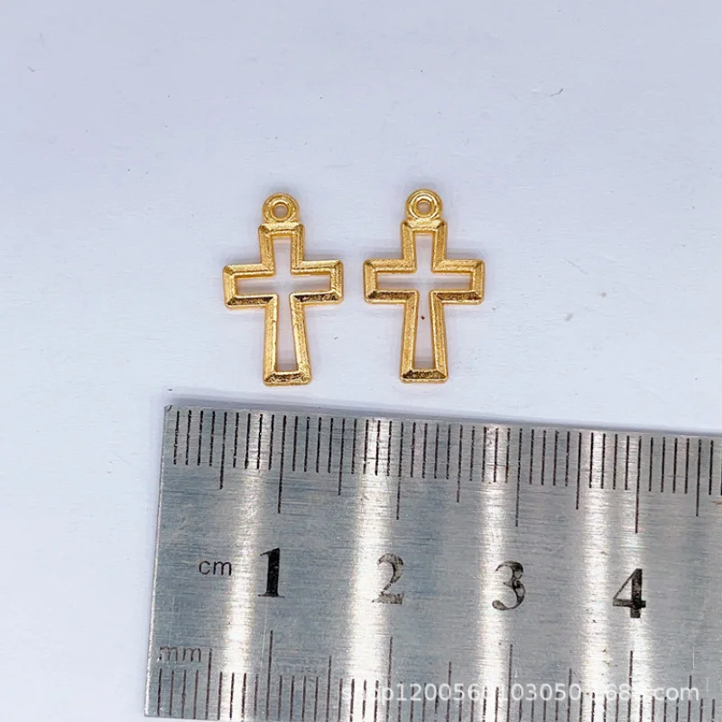 Factory Direct Sales 100Pieces DIY Combined with Ornament Pendant Two colors available Cross Pendant 17mm