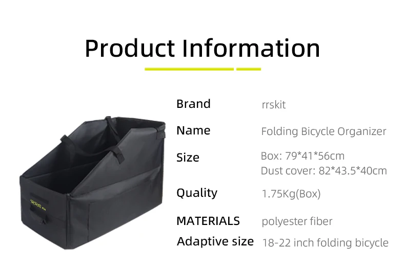 RRSKIT faltbare Fahrradladetasche für Brompton 14-16 Zoll für Dahon ruhm 18-22 Zoll Fahrrad staubdichte wasserdichte Aufbewahrungstasche – Detail 2