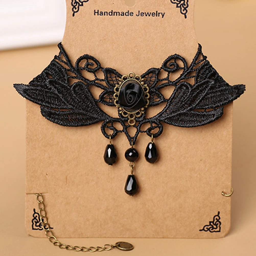 Collana di cristallo gotica Design elegante vintage Regali per donne Compleanni Matrimoni Accessori moda Gioielli popolari