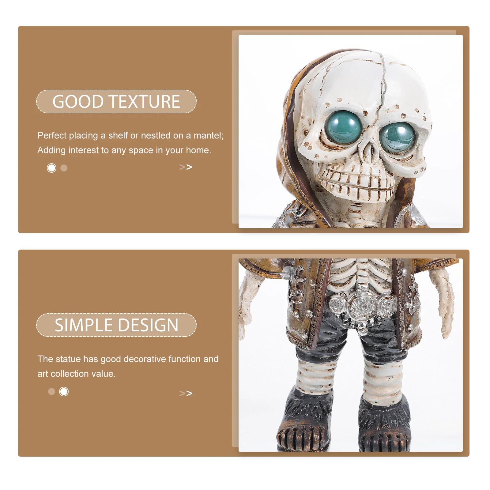 سطح المكتب هالوين زخرفة حزب سيارة الراتنج الديكور (نمط) 1PC زينة التماثيل الجمجمة