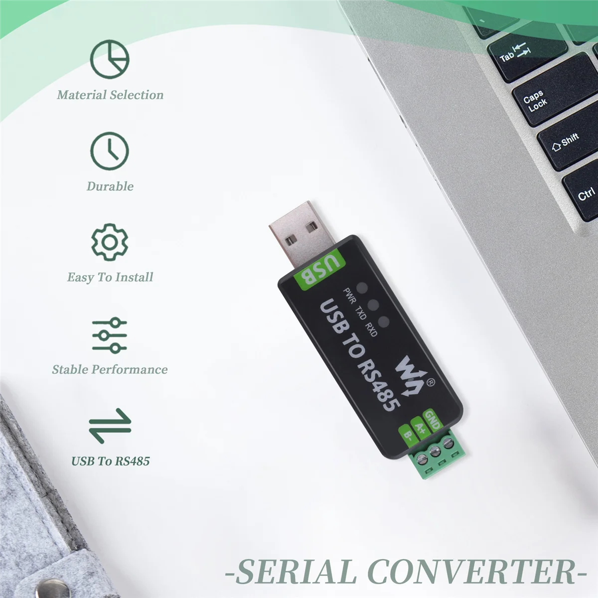 ACKOR Waveshare USB إلى RS485 محول مسلسل RS485 وحدة الاتصالات 300- 921600 دائرة حماية ESD مدمجة Bps