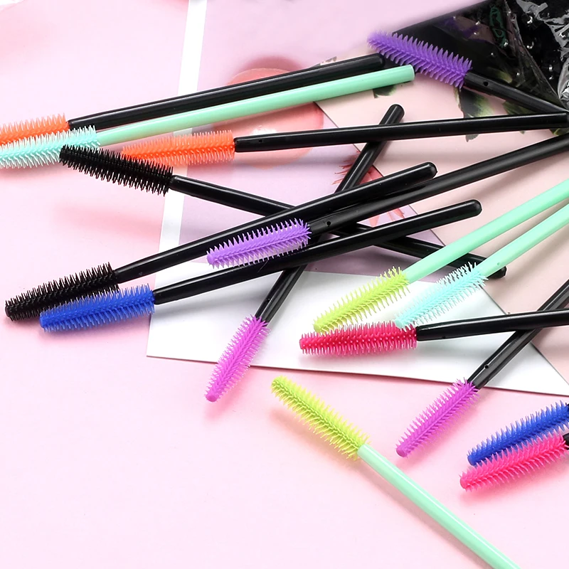 Einweg Silikon Gel Wimpern Pinsel Kamm Mascara Wands Auge Wimpern Verlängerung Werkzeug Professionelle Schönheit Make-Up-Tool Für Frauen