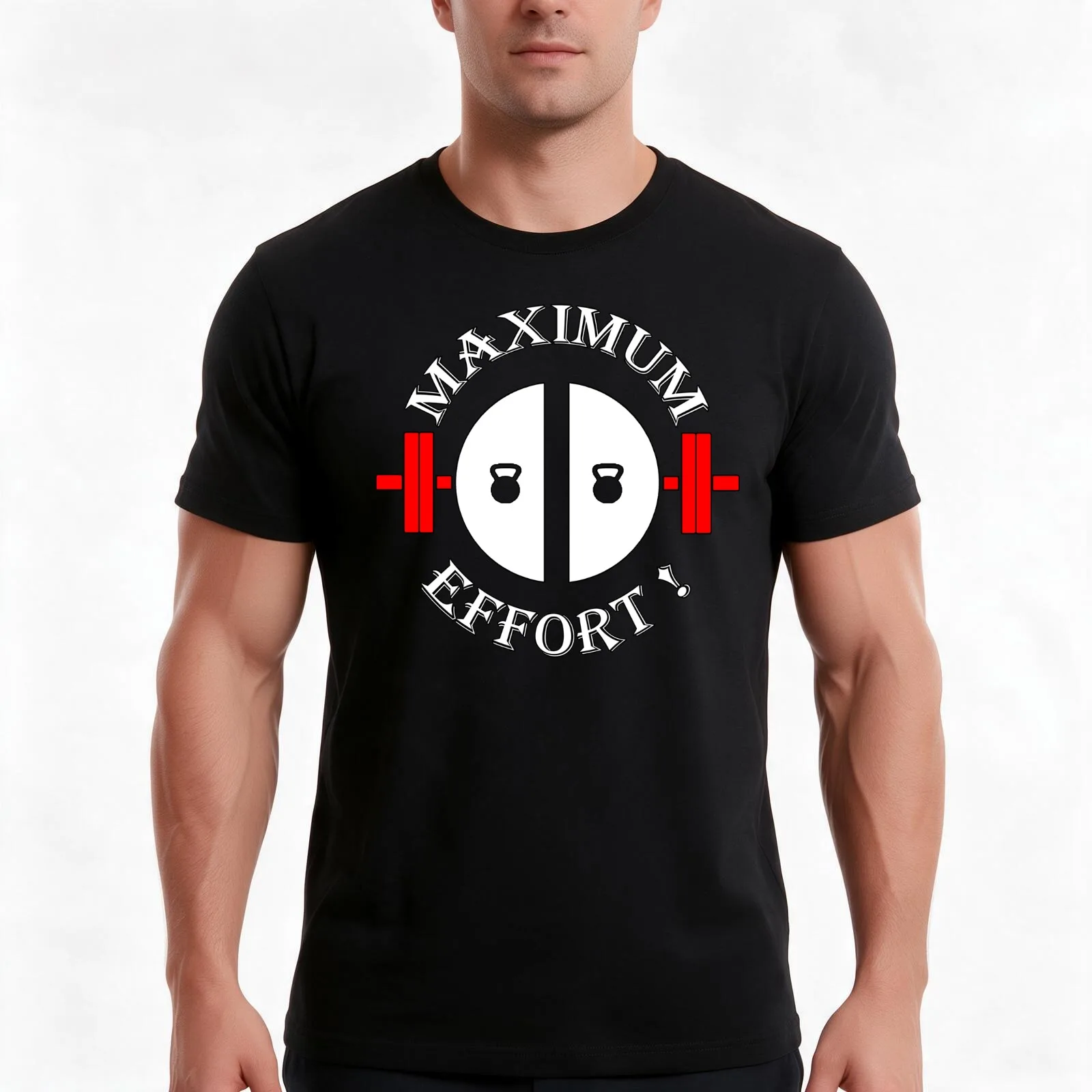 MAXIMUM EFFORT! T-Shirt, Summer Casual Cotton Tee, Oversized Streetwear Tops, Vintage Graphic Print, Loose Fit Short Sleeve