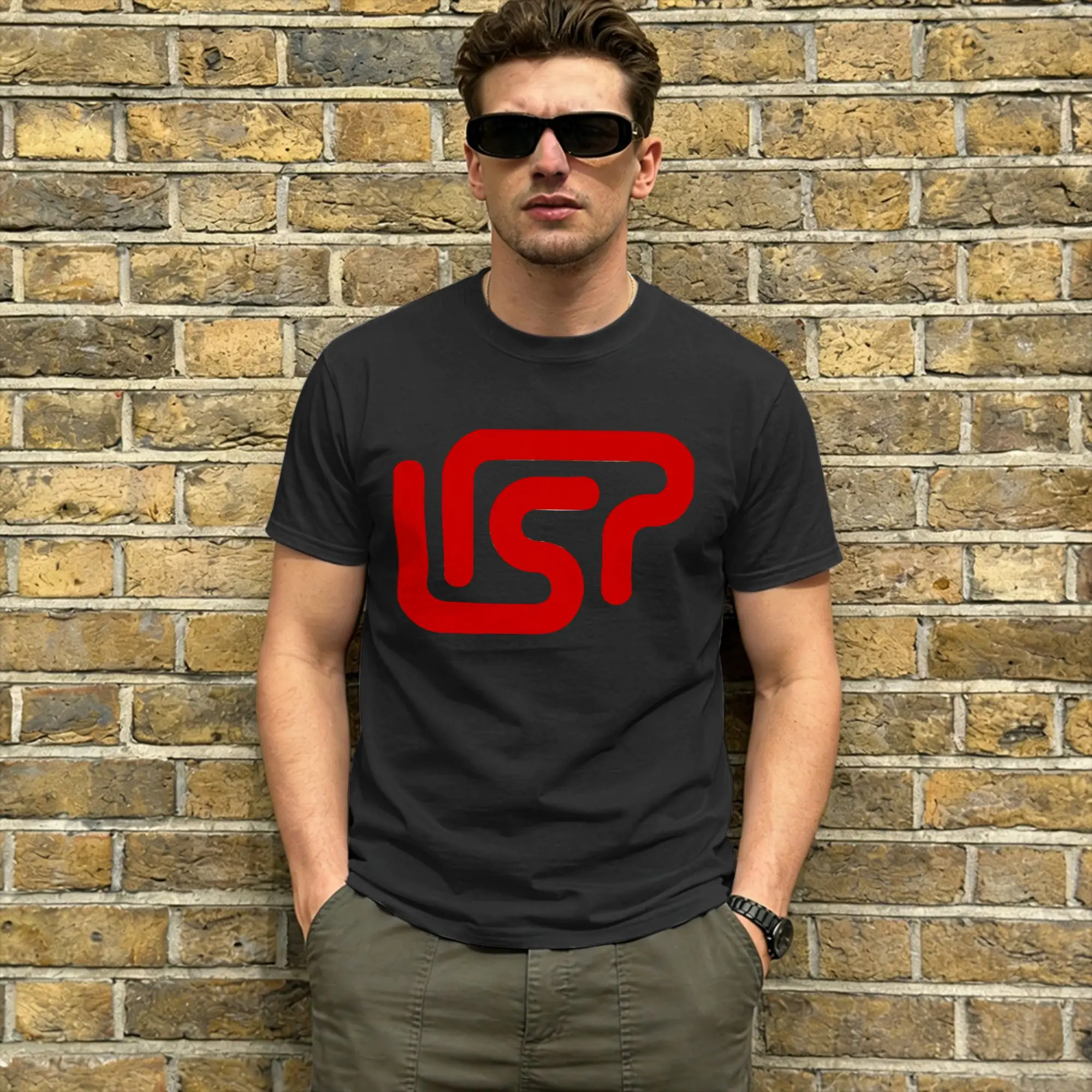 Camiseta Vintage con Logo LISP, Playera de Algodón Puro para Parejas, Estilo Y2K, Talla Grande, Manga Corta
