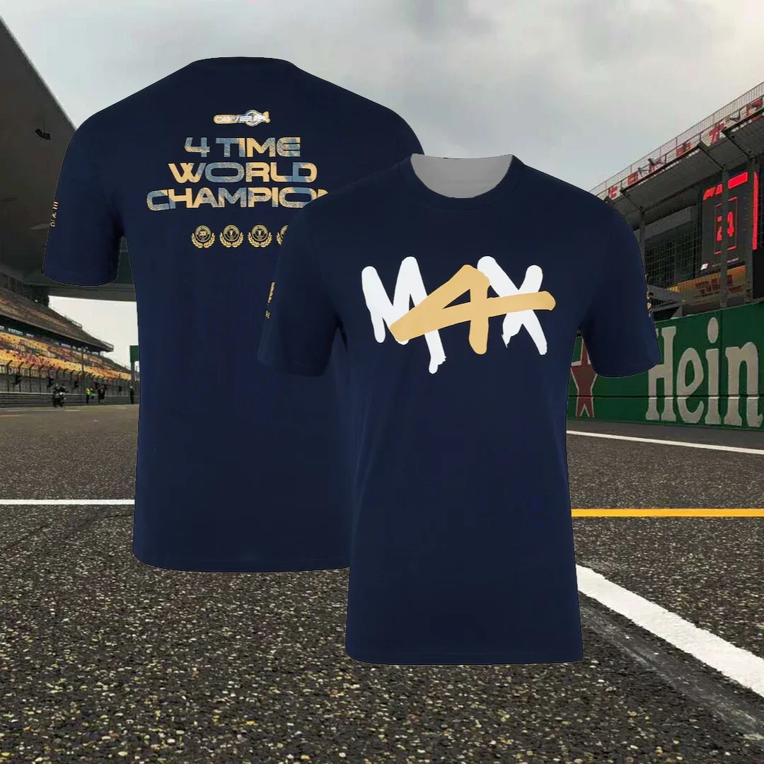 

2025 New Racing World Champion MAX Verstappen Fans Shirts Men and Women Clothes Summer Breathable Sports Casual T-shirts