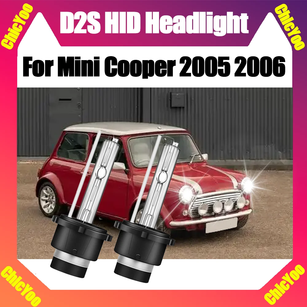 

2PCS Super Bright D2S Xenon Headlight Bulbs 20000LM High Power 6000K Xenon Light 12V Car Accessories For Mini Cooper 2005 2006