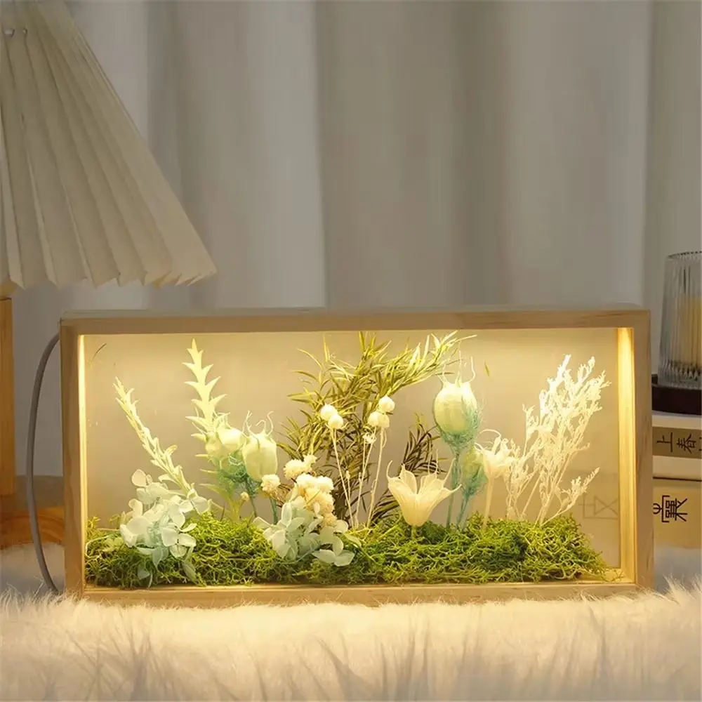 

Creative Shadow Box Frame DIY Empty 3D Picture Frame Unfinished Rectangle Wood Nightlight Show Case Office Decoration