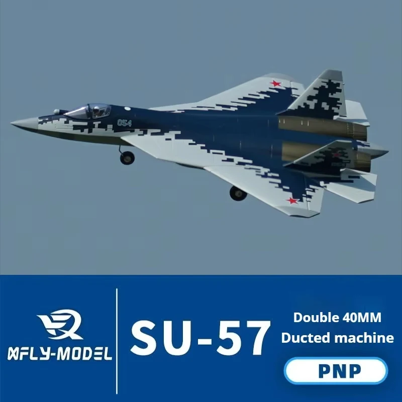 

XFly double 40mm Su-57 double engine Culvert fighter foam assembled electric aircraft fixed wing Remote control toy PNP version